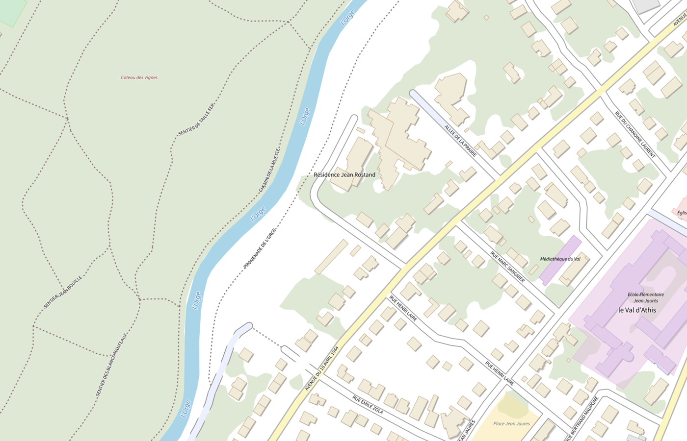 Plan IGN de situation de LHSS Hsr Perinat Confluence