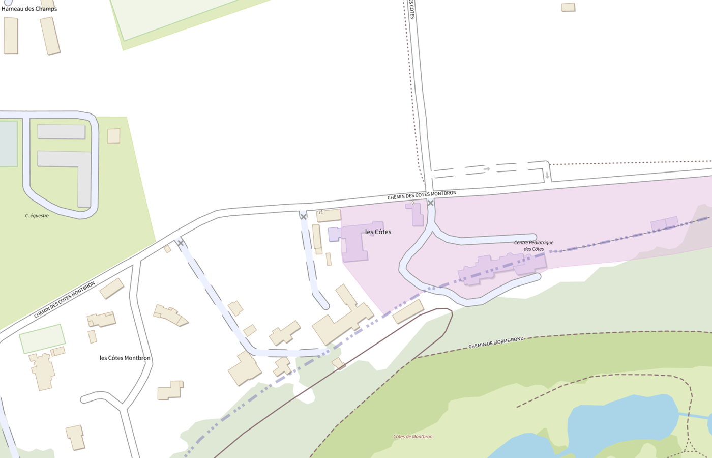 Plan IGN de situation de Centre Pediatrique des Cotes