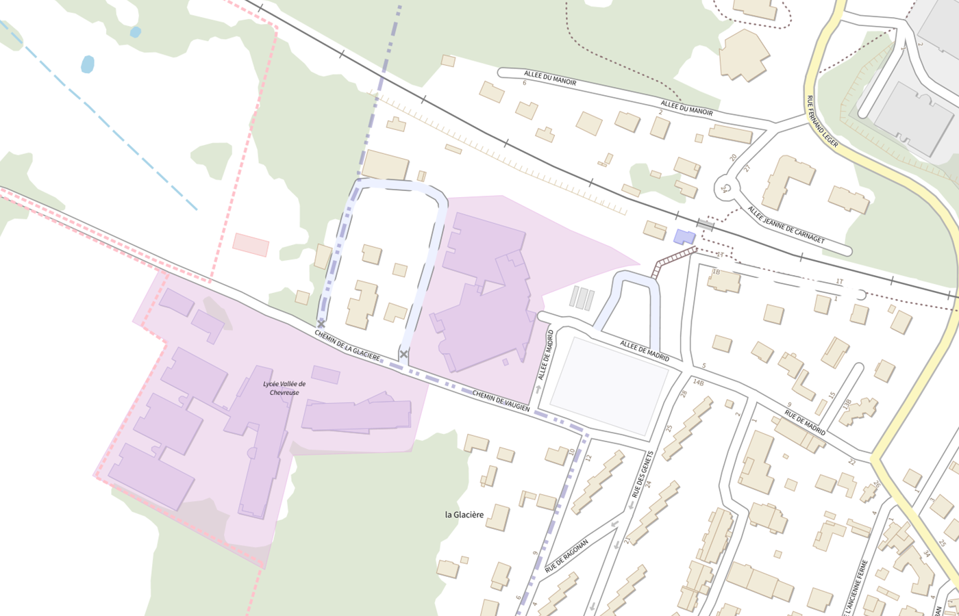 Plan IGN de situation de Lycée de la vallée de Chevreuse