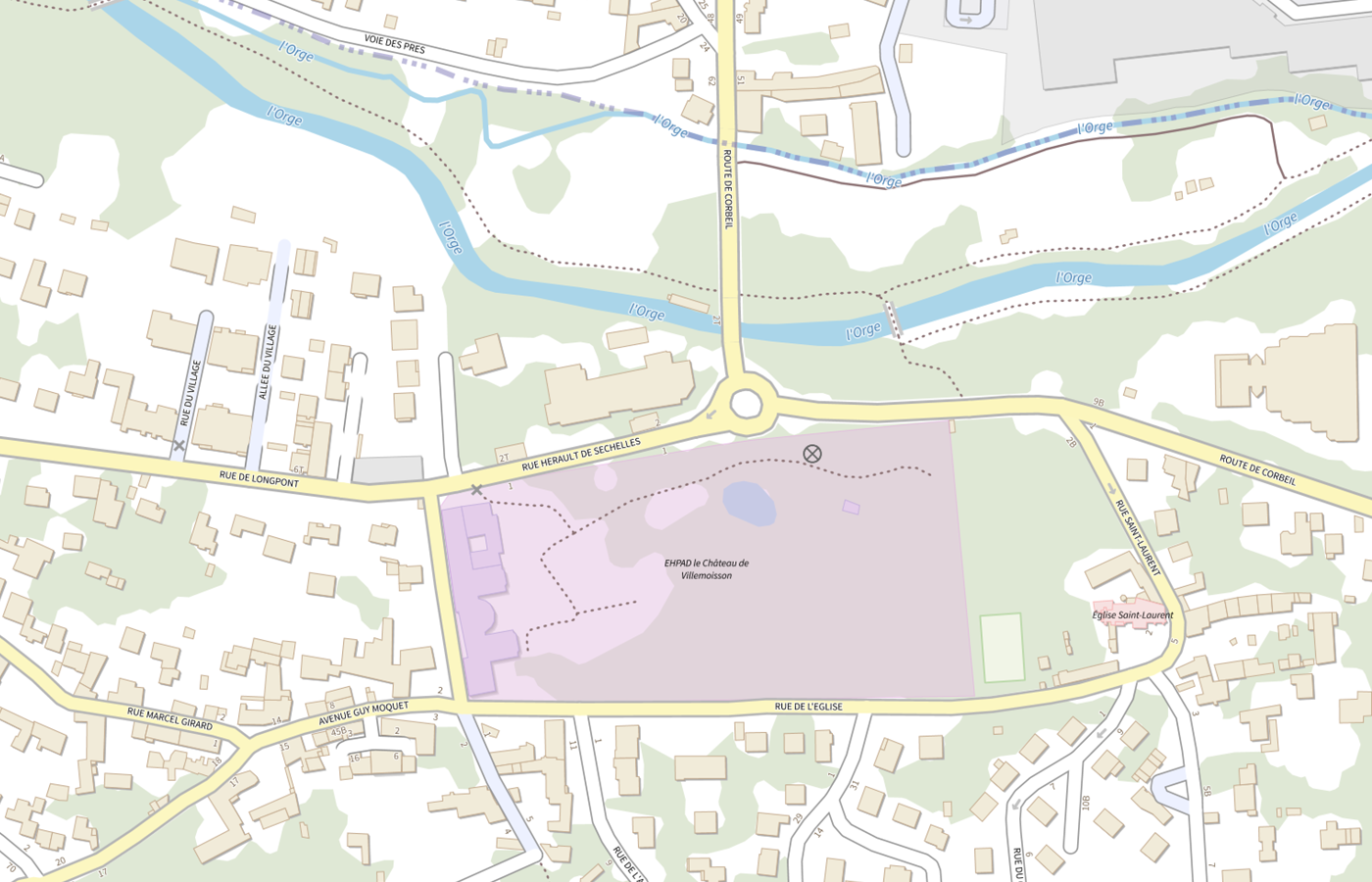 Plan IGN de situation de EHPAD le Chateau de Villemoisson