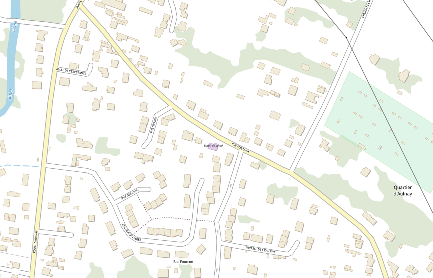 Plan IGN de situation de Les Petites Maisons Specialisees