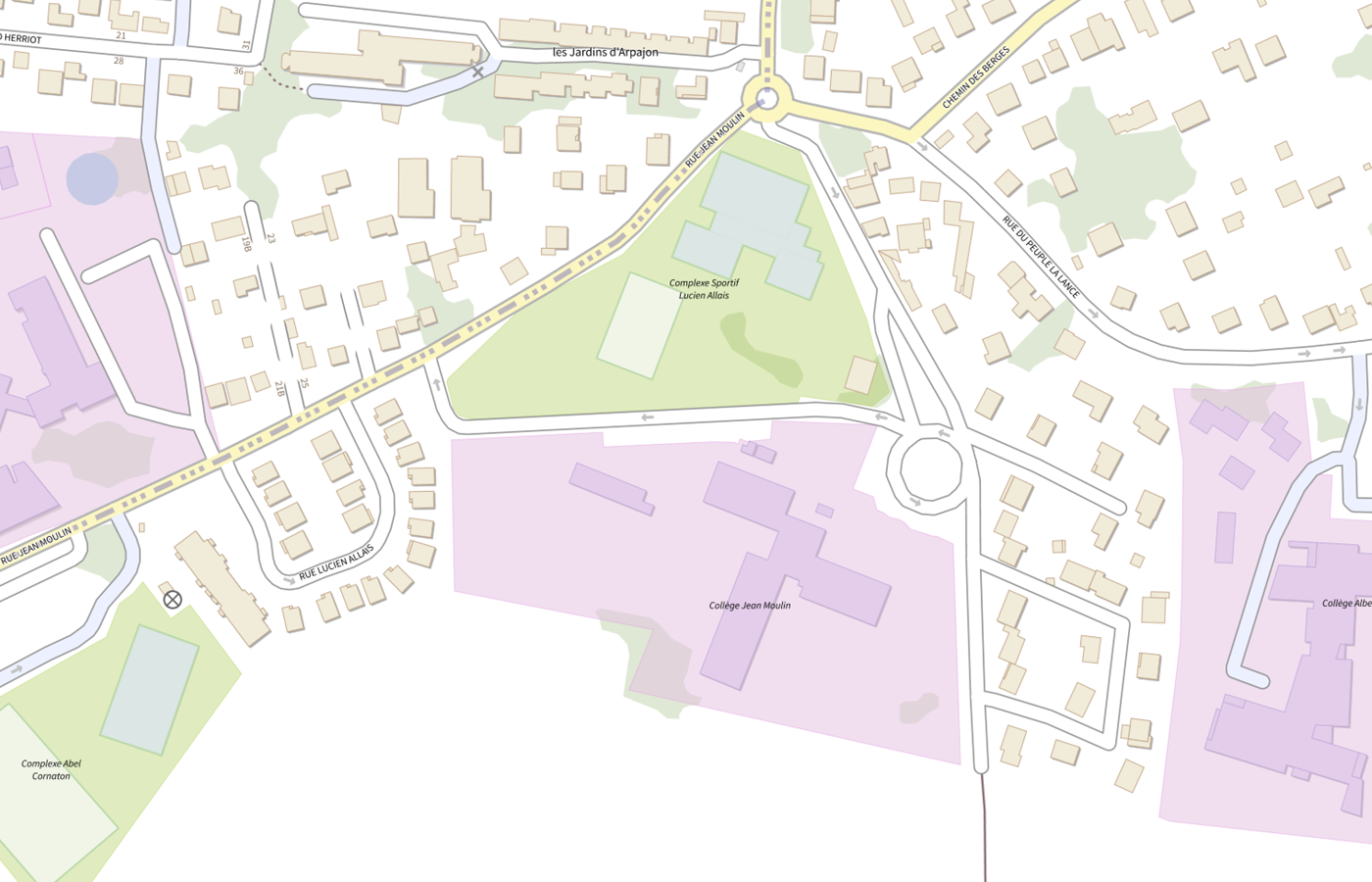 Plan IGN de situation de Collège Jean Moulin