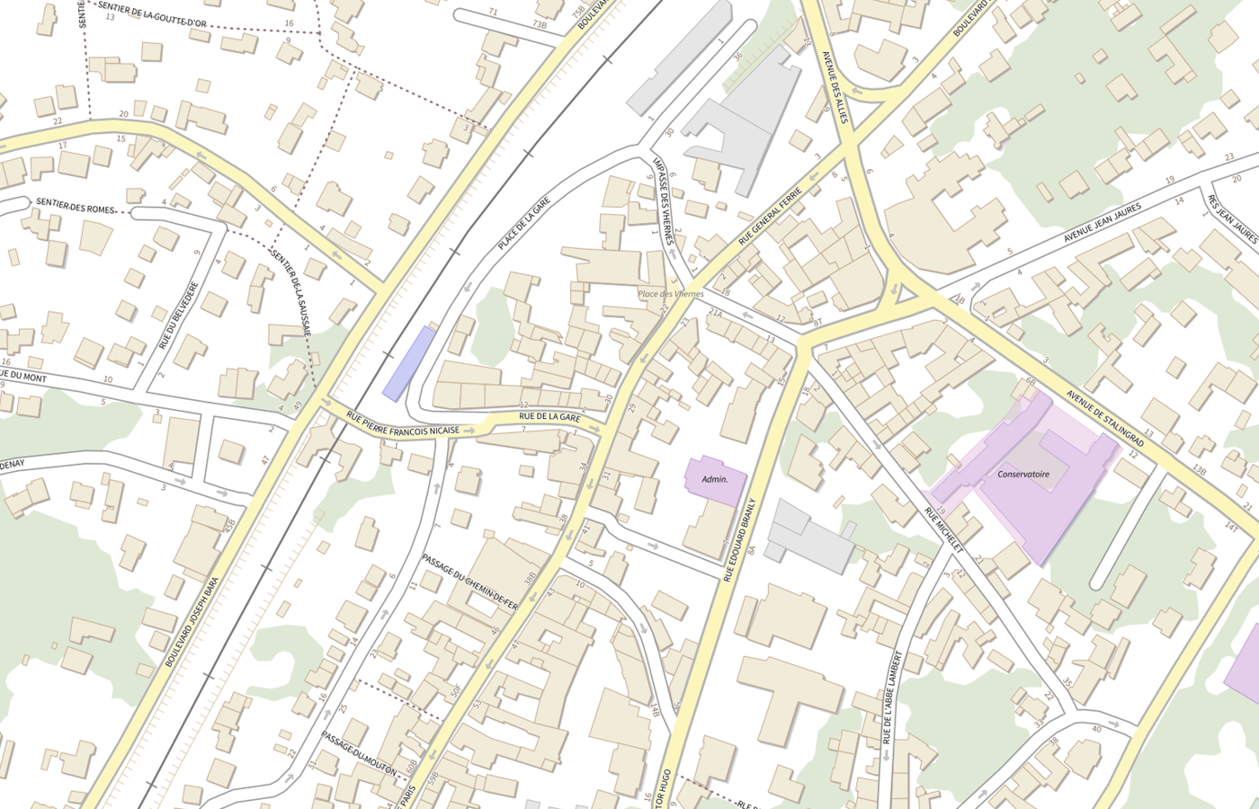 Plan IGN de situation de Pharmacie de la Gare-palaiseau
