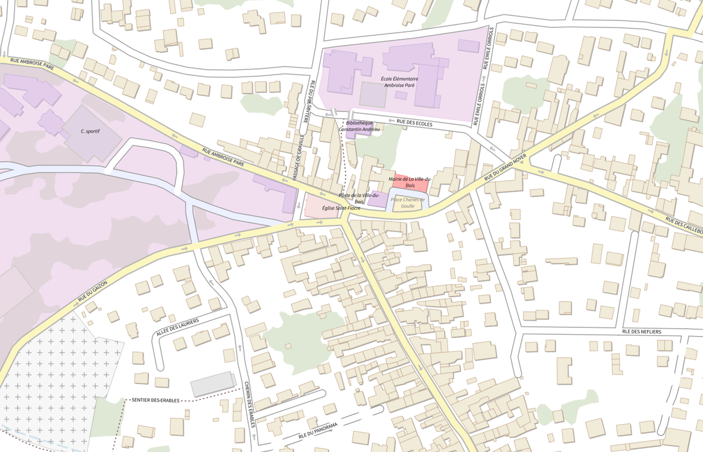 Plan IGN de situation de Pharmacie des Nefliers