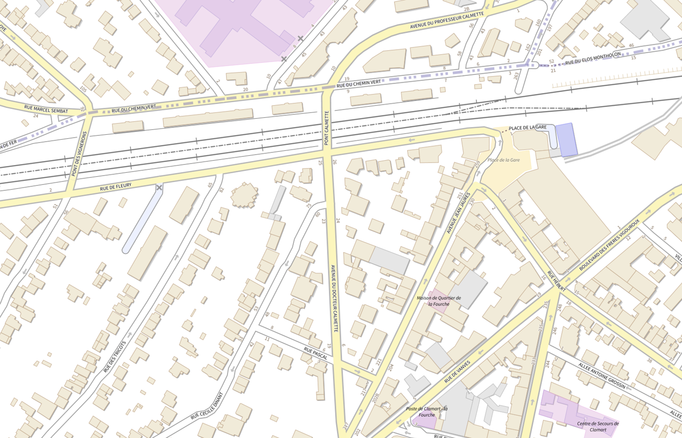 Plan IGN de situation de CMP 92i06 Enfants
