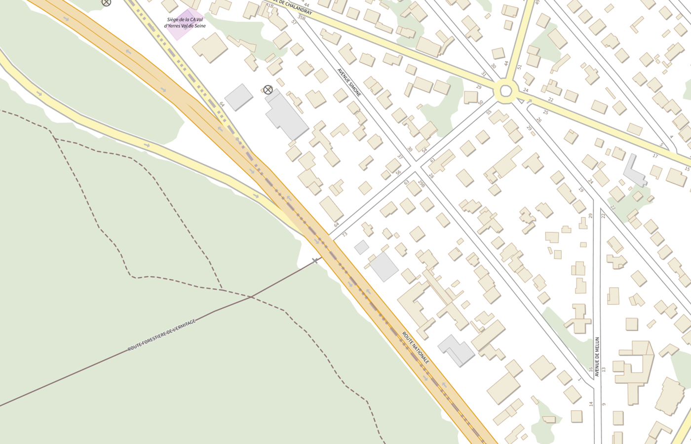 Plan IGN de situation de Residence Sociale