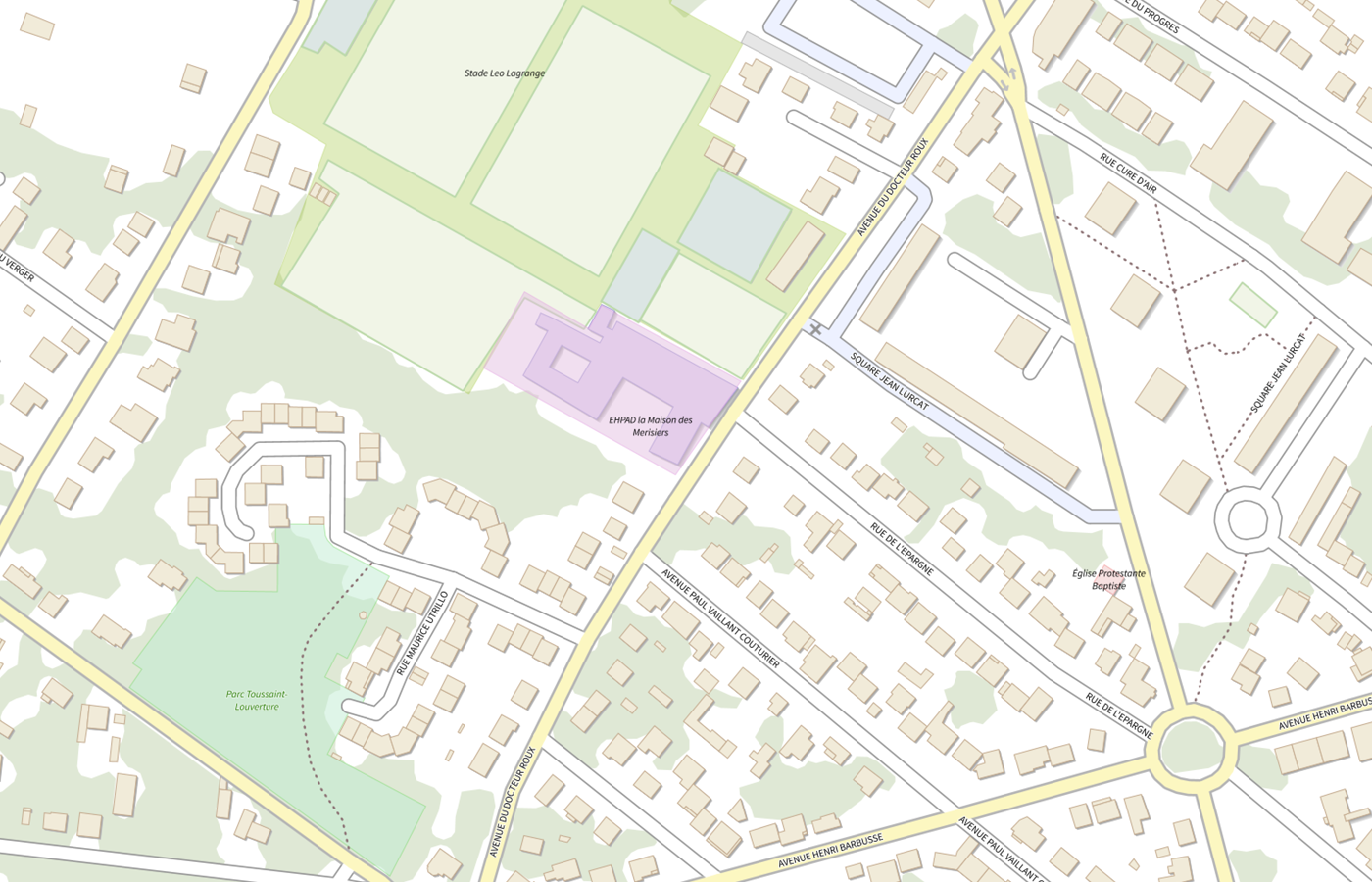 Plan IGN de situation de EHPAD la Maison des Merisiers