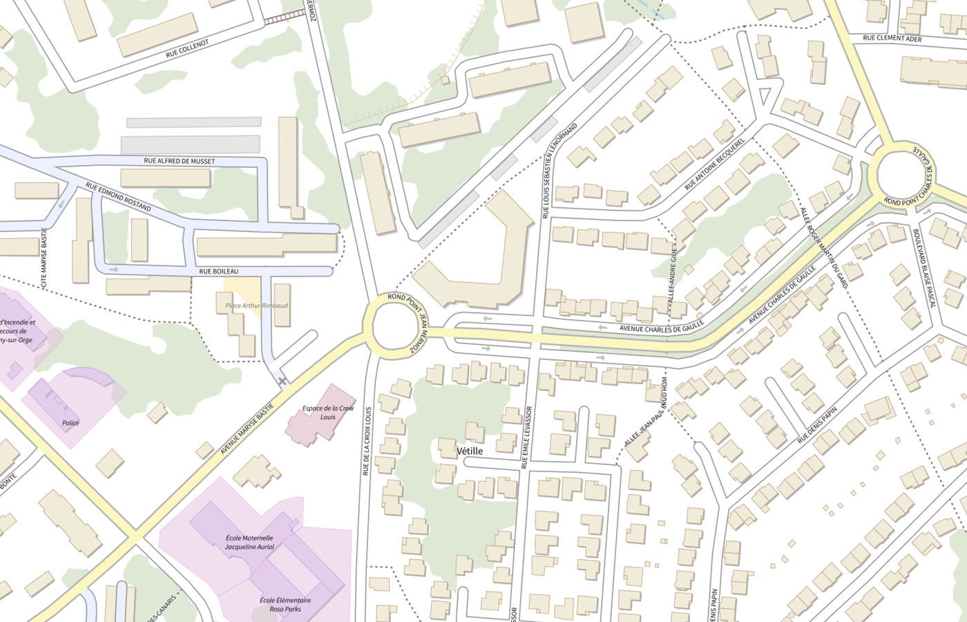 Plan IGN de situation de Pharmacie du Rond Point