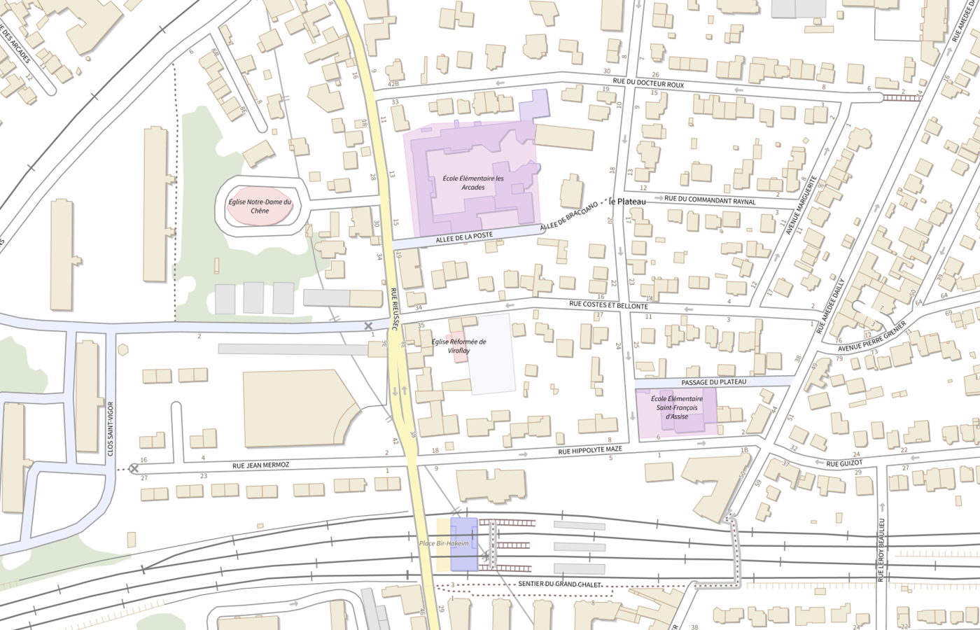 Plan IGN de situation de CMP de Viroflay