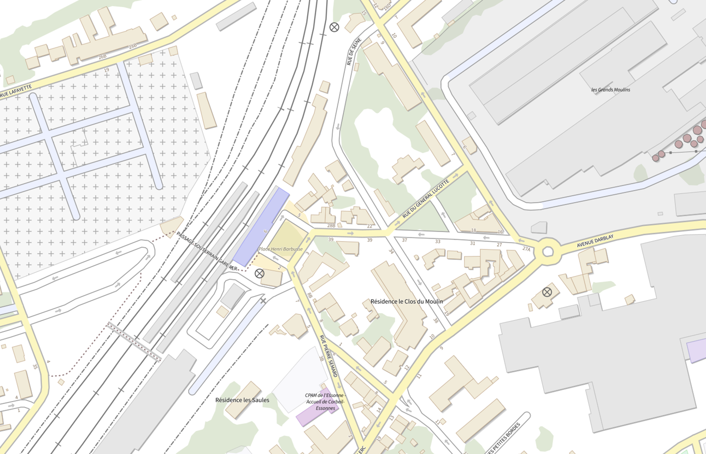 Plan IGN de situation de Uemo Corbeil Essonnes