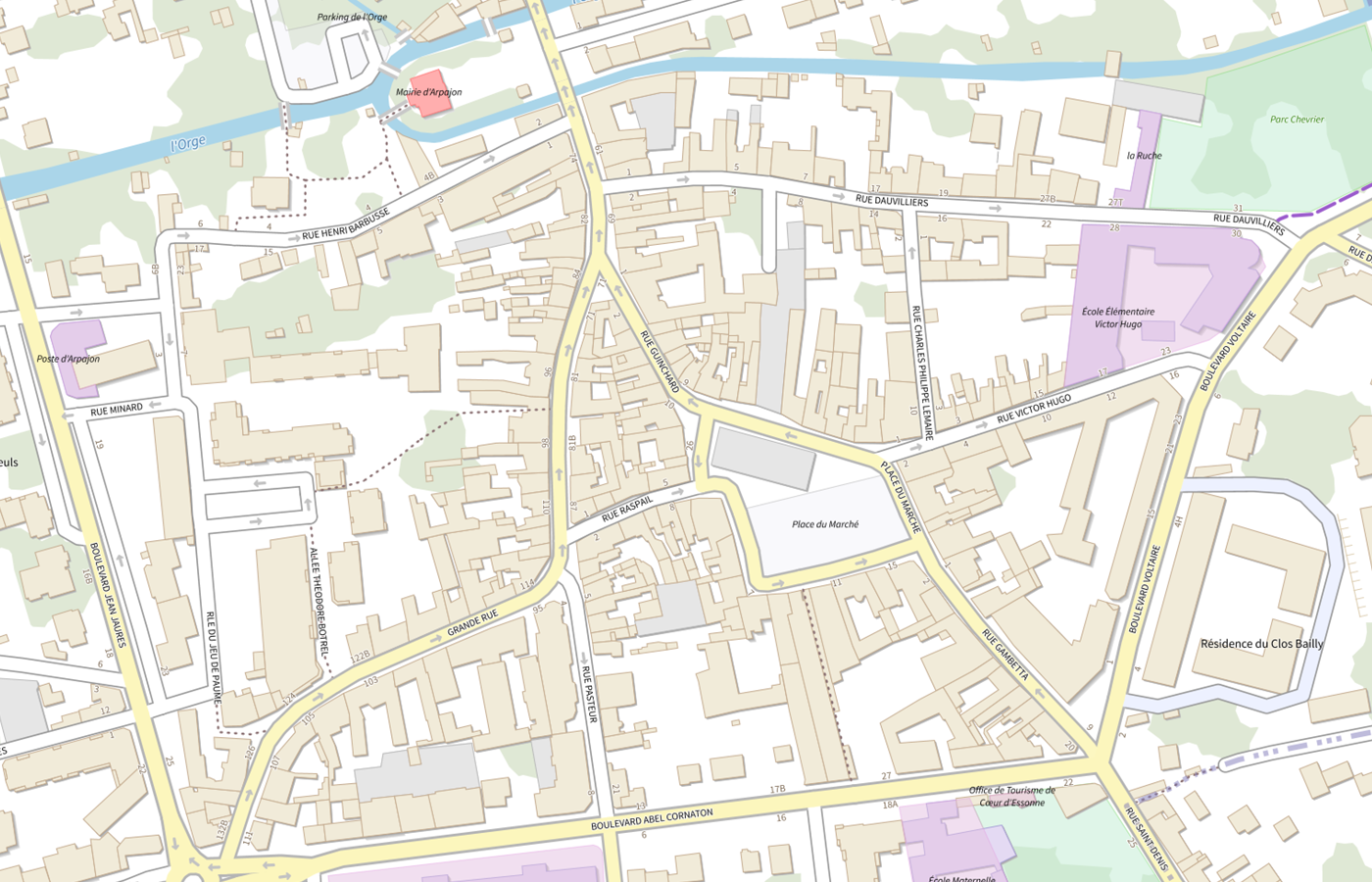 Plan IGN de situation de Cpts Coeur Essonne