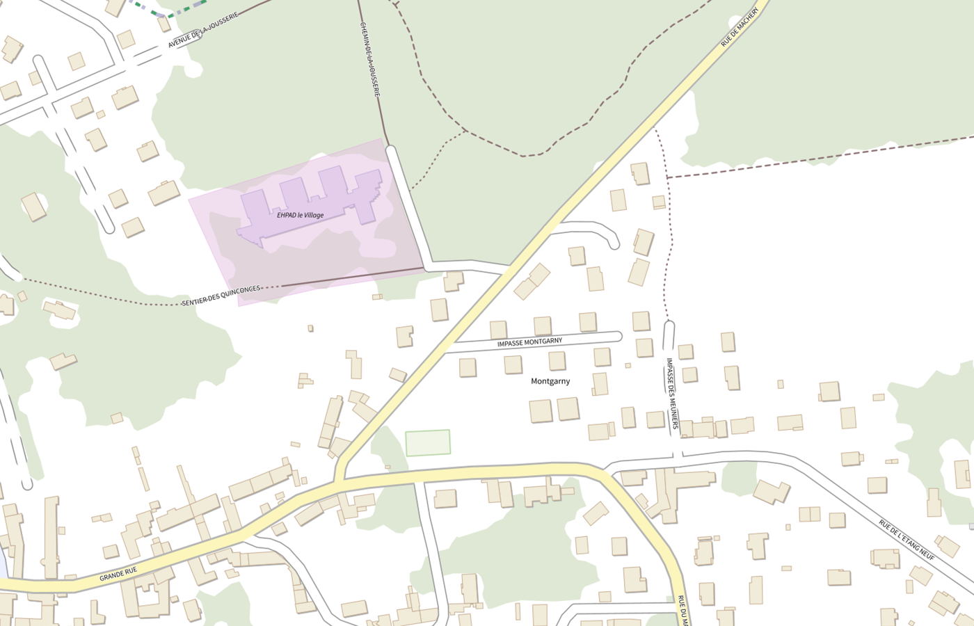Plan IGN de situation de EHPAD le Village