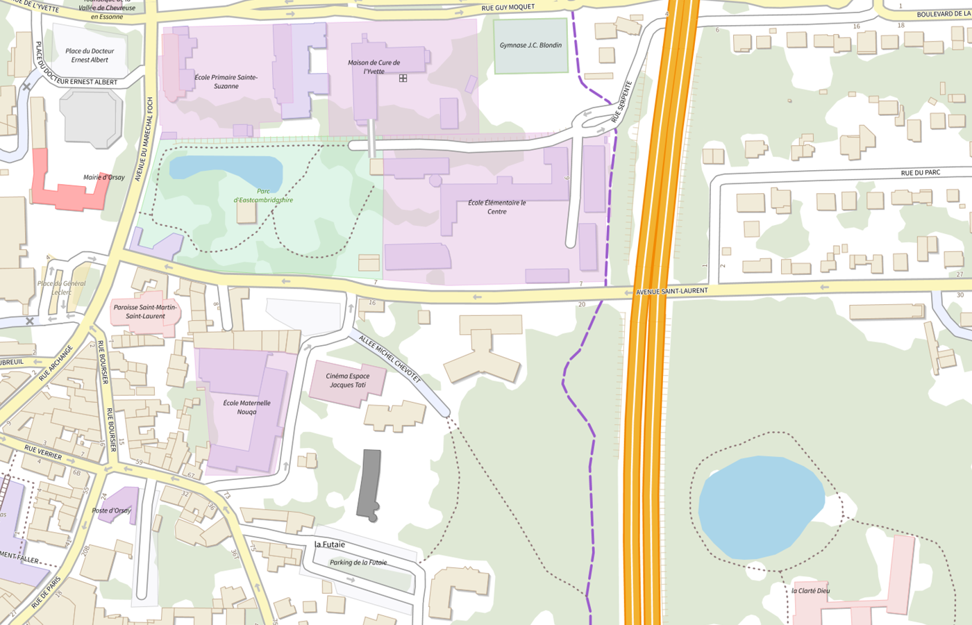 Plan IGN de situation de Residence Autonomie St Laurent