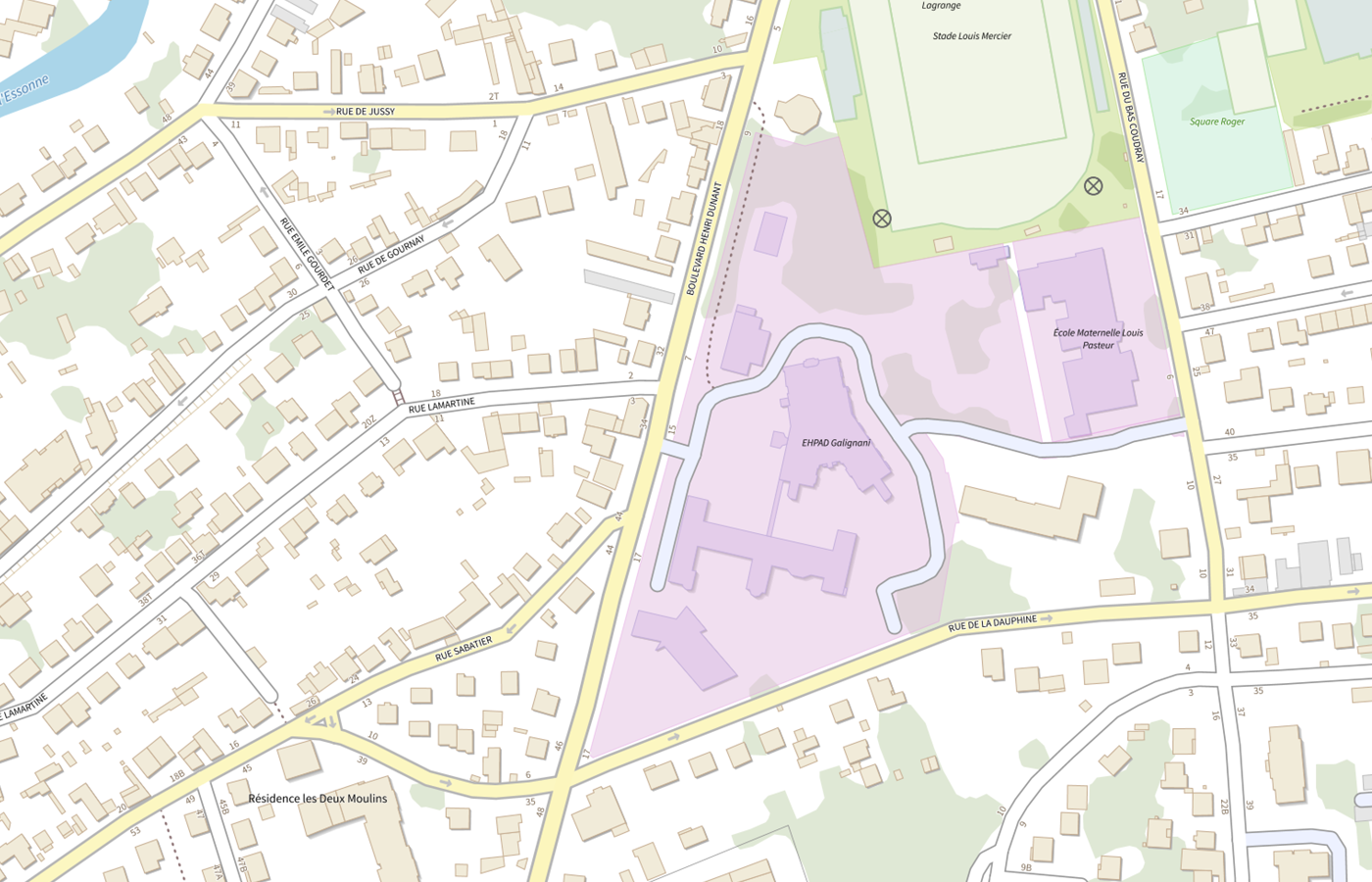Plan IGN de situation de EHPAD Galignani