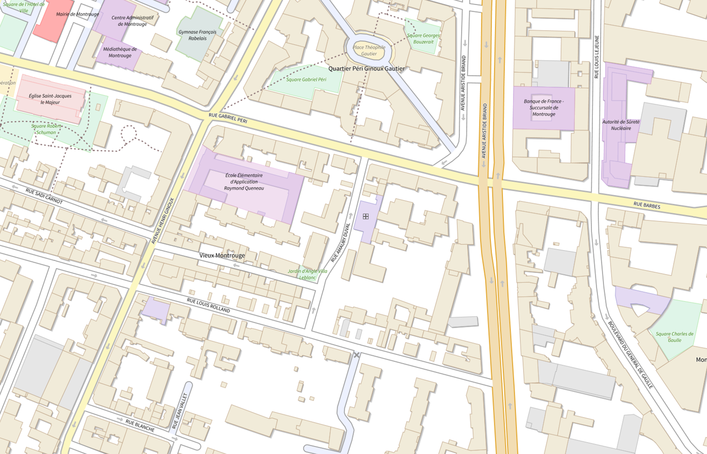Plan IGN de situation de Gpe Hosp Saint-joseph - Site Montrouge