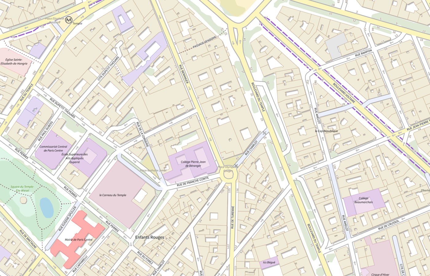 Plan IGN de situation de Confédération régionale de l'artisanat et des petites entreprises du bâtiment (Capeb) - Ile-de-France