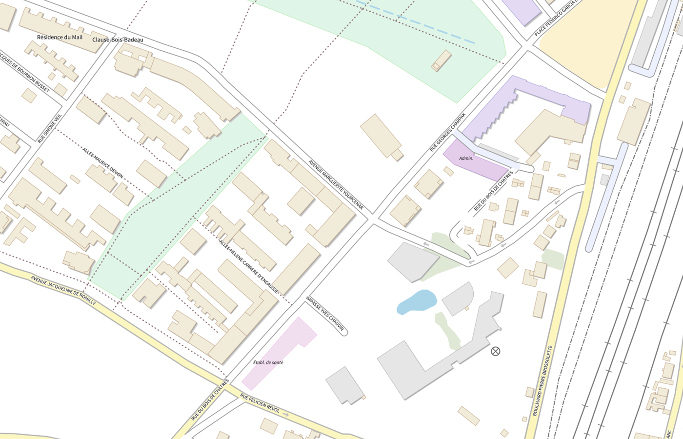 Plan IGN de situation de CMPP Bretigny sur Orge