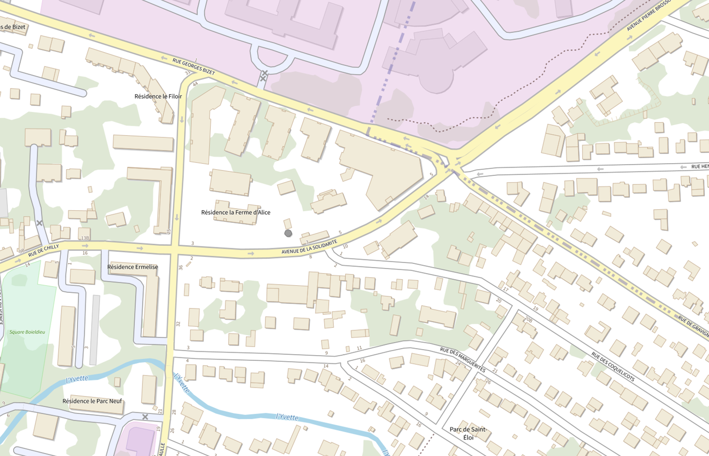 Plan IGN de situation de Residence Sociale