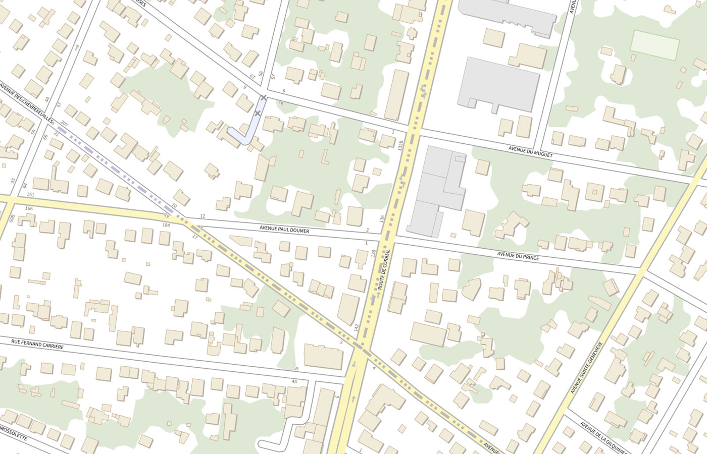 Plan IGN de situation de Selarl Pharmacie Route de Corbeil