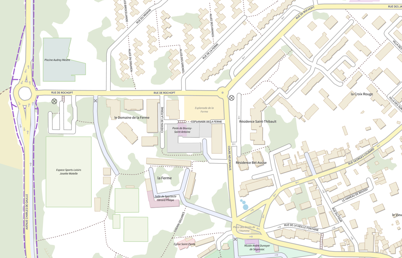Plan IGN de situation de Residence Autonomie St Thibault