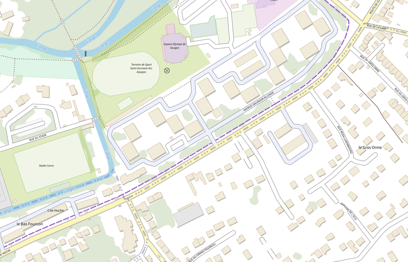 Plan IGN de situation de Cpmi de St Germain les Arpajon