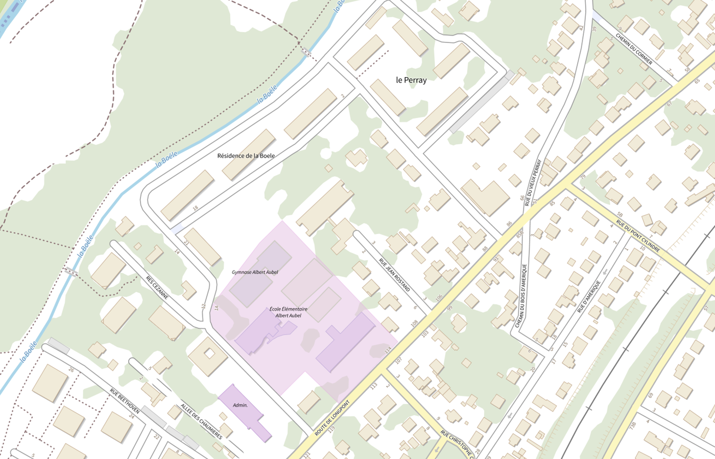 Plan IGN de situation de Rsjam Ste Genevieve des Bois