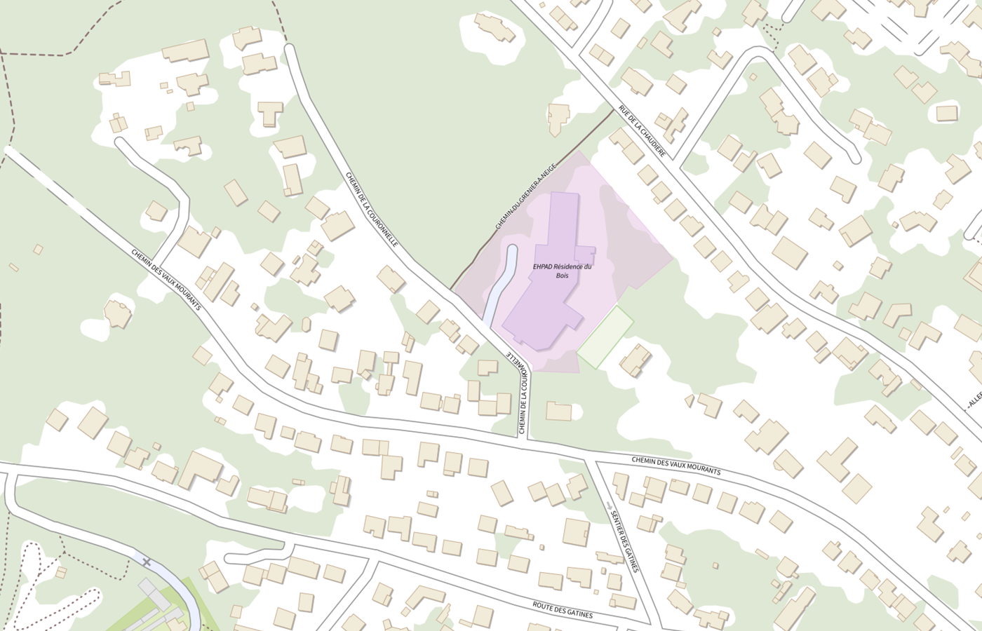 Plan IGN de situation de EHPAD Residence du Bois