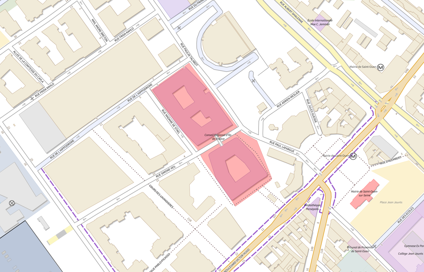 Plan IGN de situation de Carif Oref - Ile-de-France