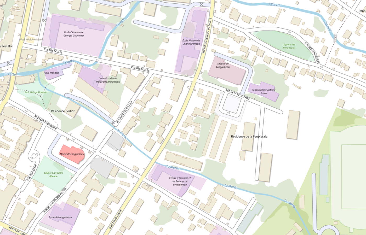 Plan IGN de situation de CMP les Sources