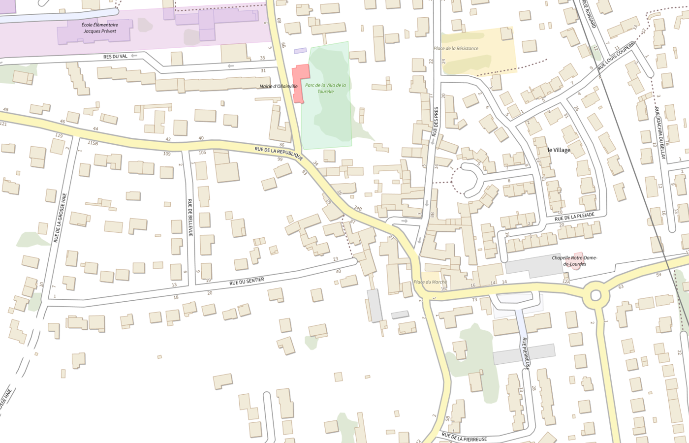 Plan IGN de situation de Pharmacie des Moulins