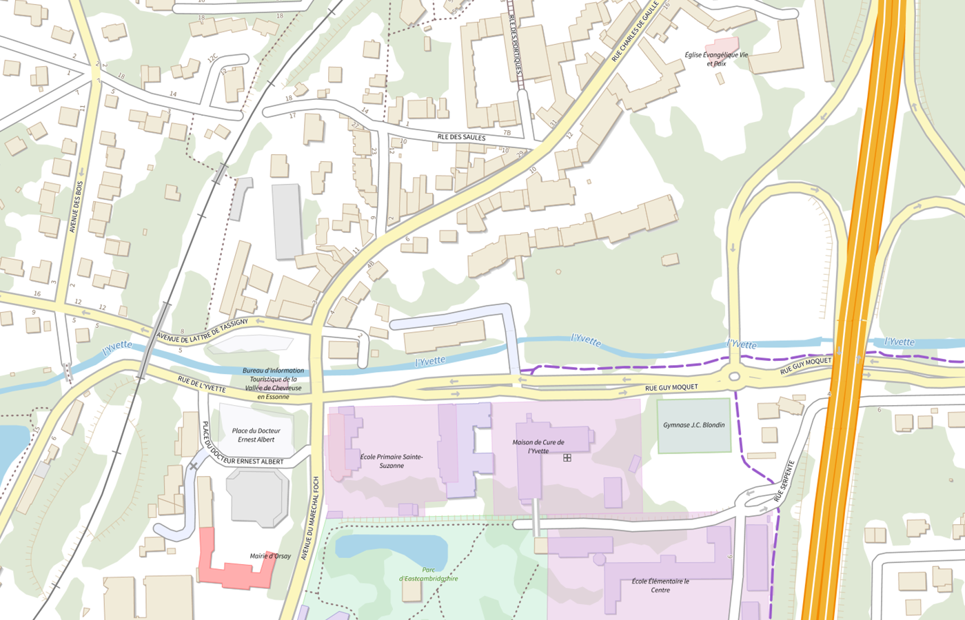 Plan IGN de situation de Hdj d Orsay