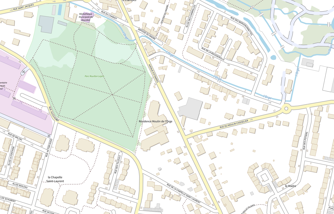 Plan IGN de situation de SAAD les Templitudes Dourdan