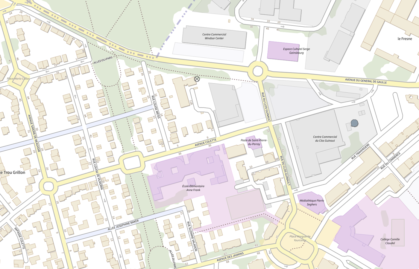 Plan IGN de situation de Residence Sociale