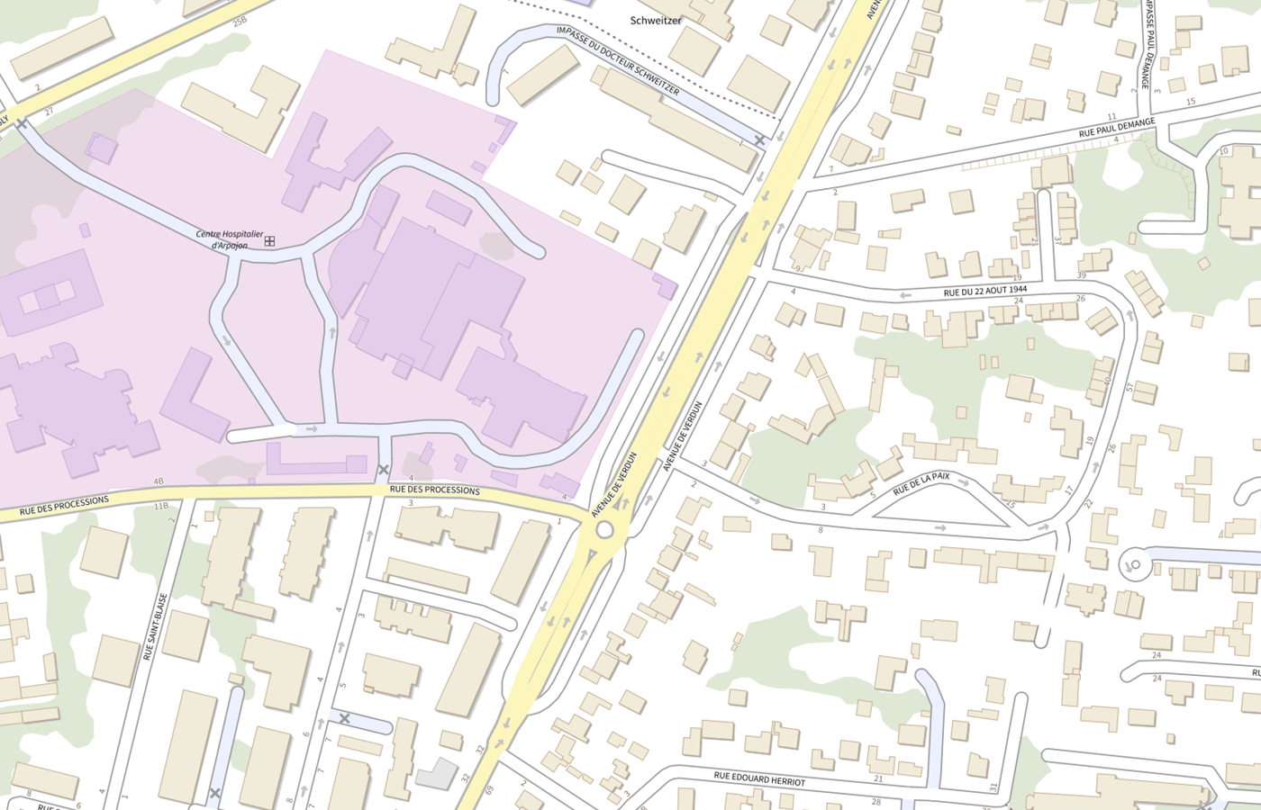 Plan IGN de situation de Plateforme d'accompagnement et de répit pour les aidants de personnes âgées - Arpajon