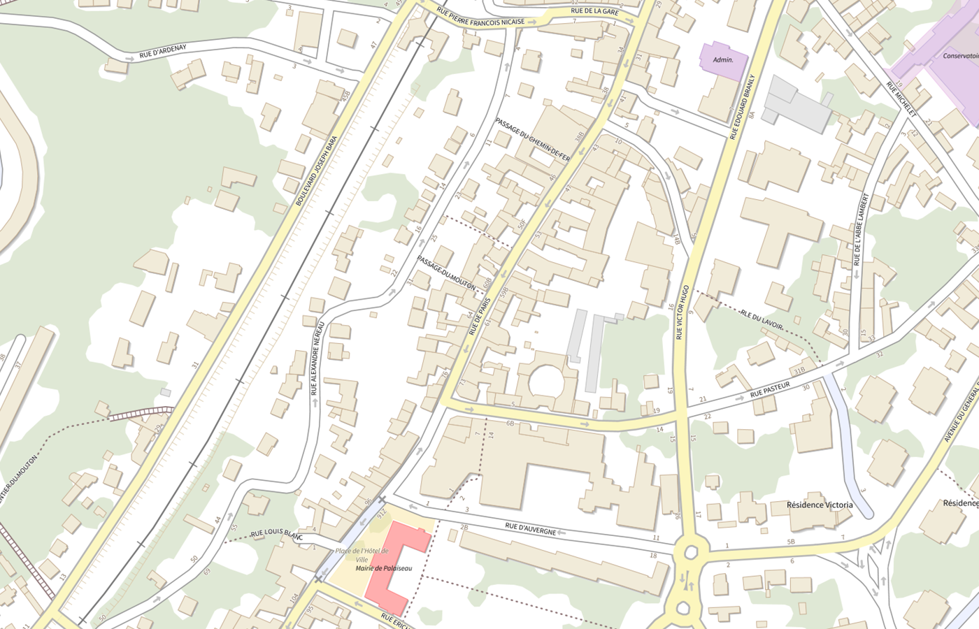 Plan IGN de situation de LBM Selas Bio Lab Site Palaiseau Paris