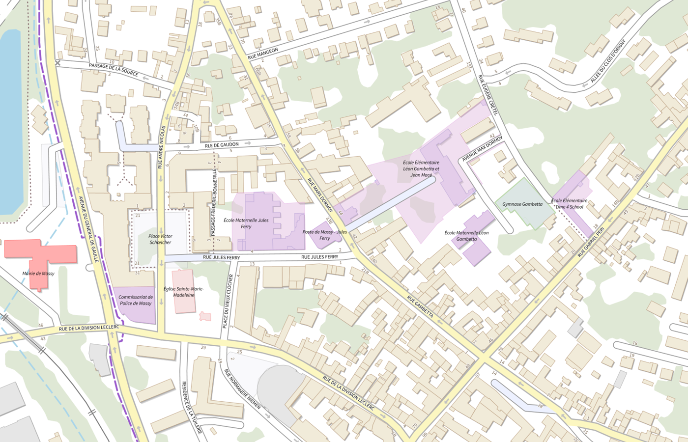 Plan IGN de situation de CMPP de Massy