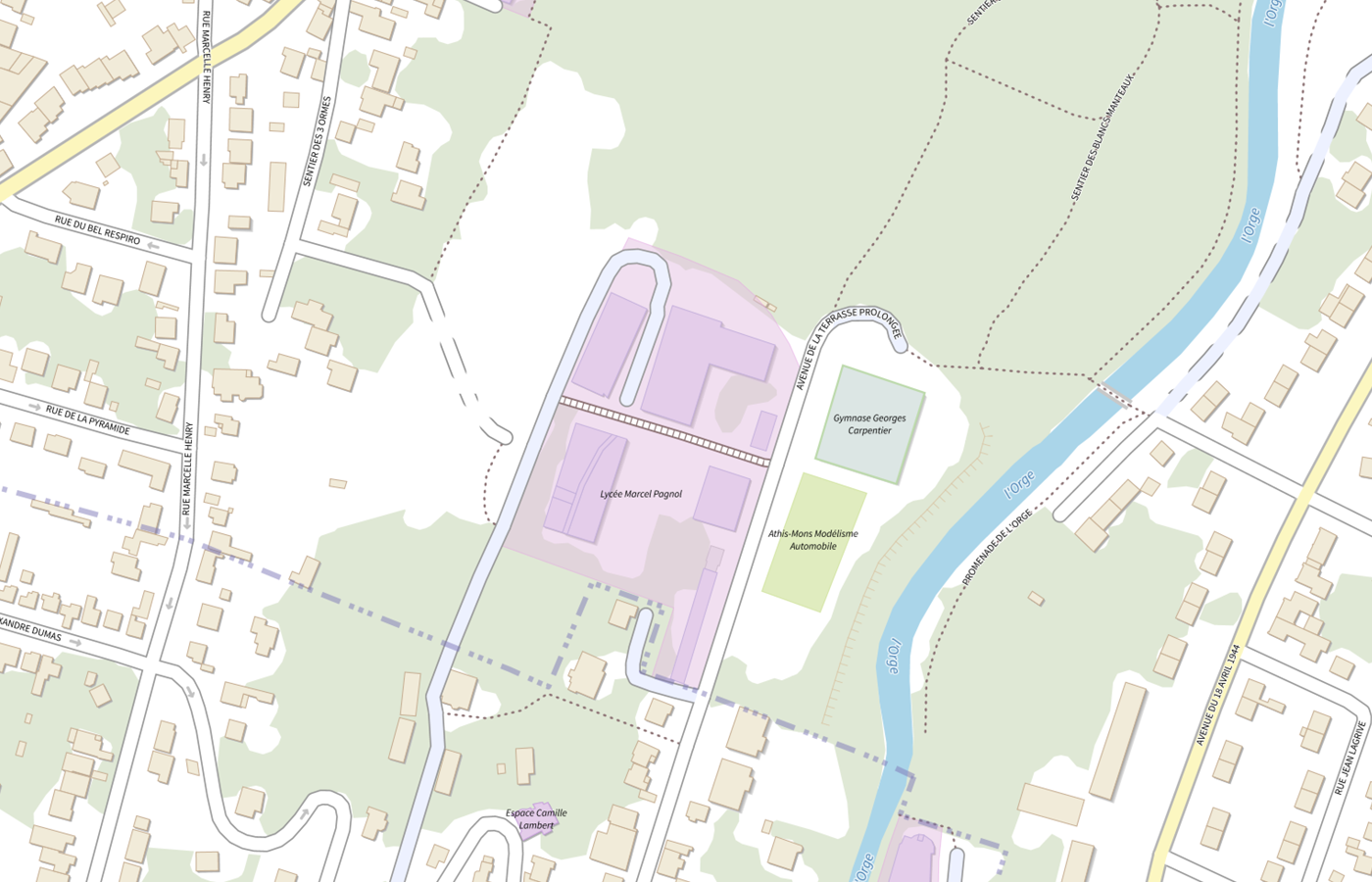 Plan IGN de situation de Lycée Marcel Pagnol