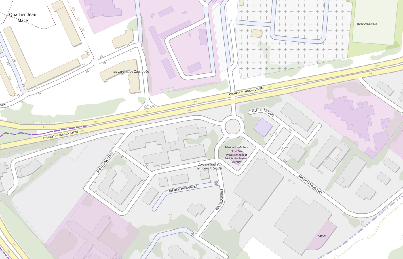 Plan IGN de situation de CMP de Trappes