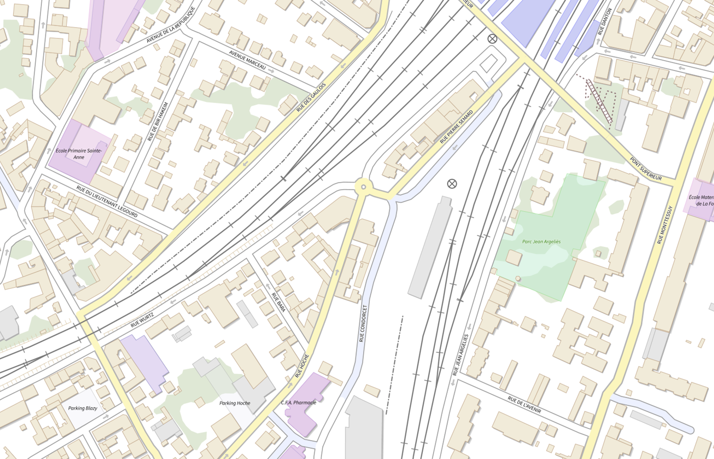 Plan IGN de situation de Emsp Oppelia Centre Sud