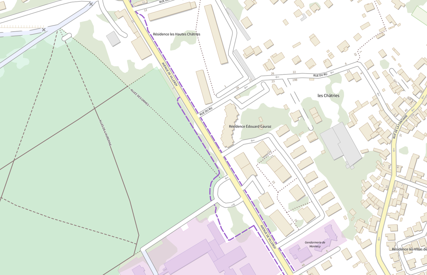 Plan IGN de situation de Residence Autonomie Edouard Gauraz