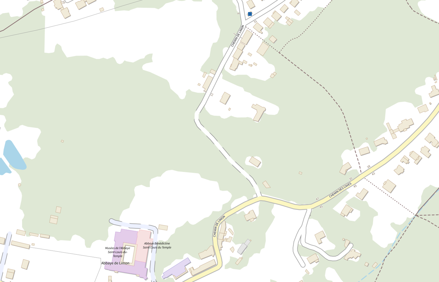 Plan IGN de situation de EHPA Abbaye Saint Louis du Temple