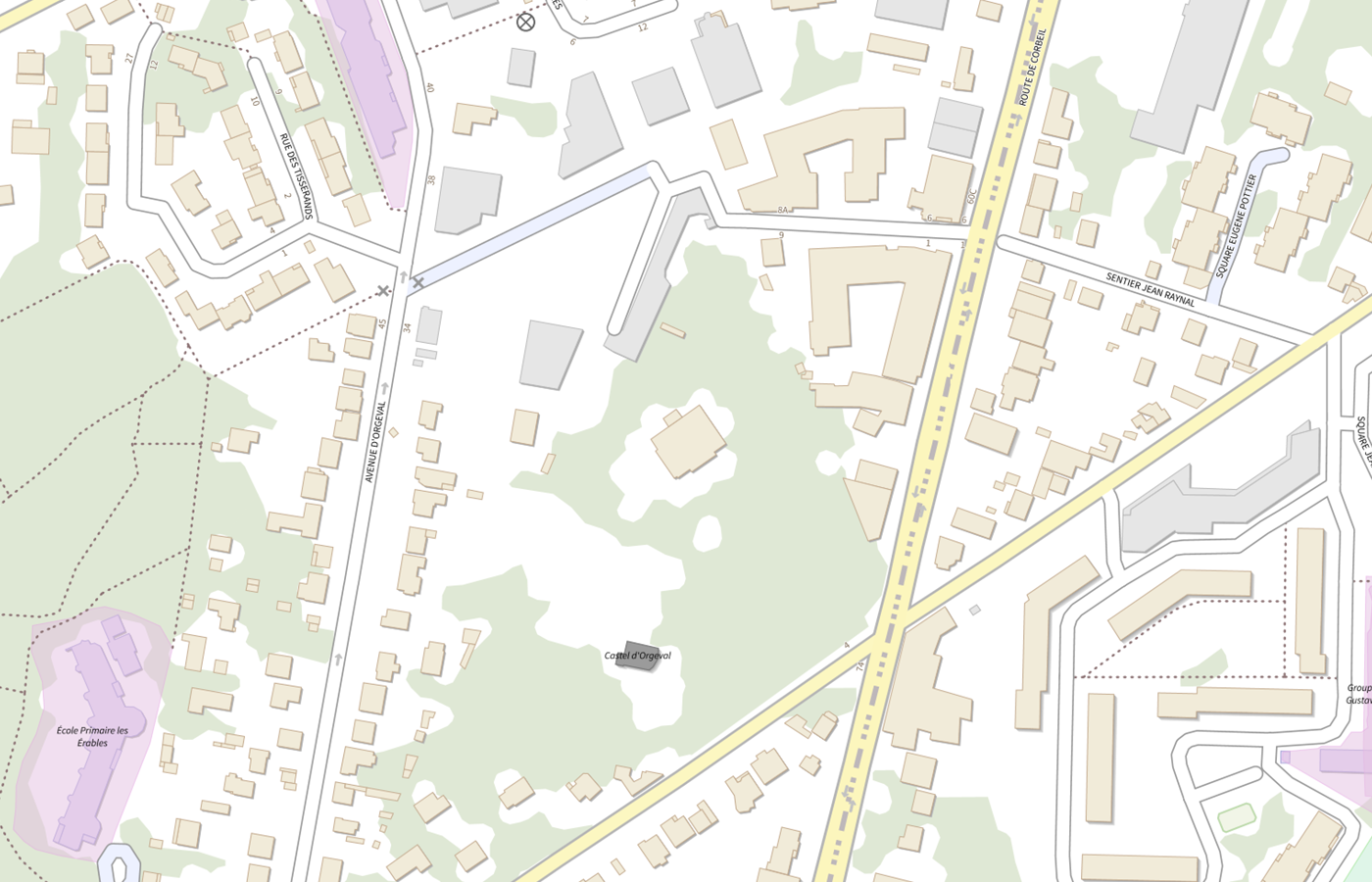 Plan IGN de situation de Maison de justice et du droit du Val d'Orge