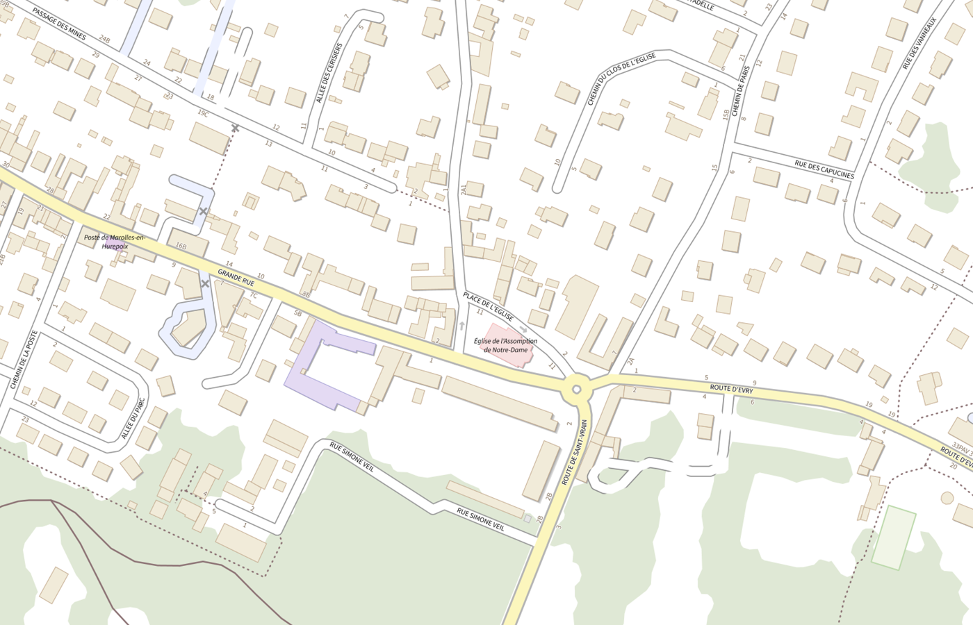 Plan IGN de situation de Residence Accueil