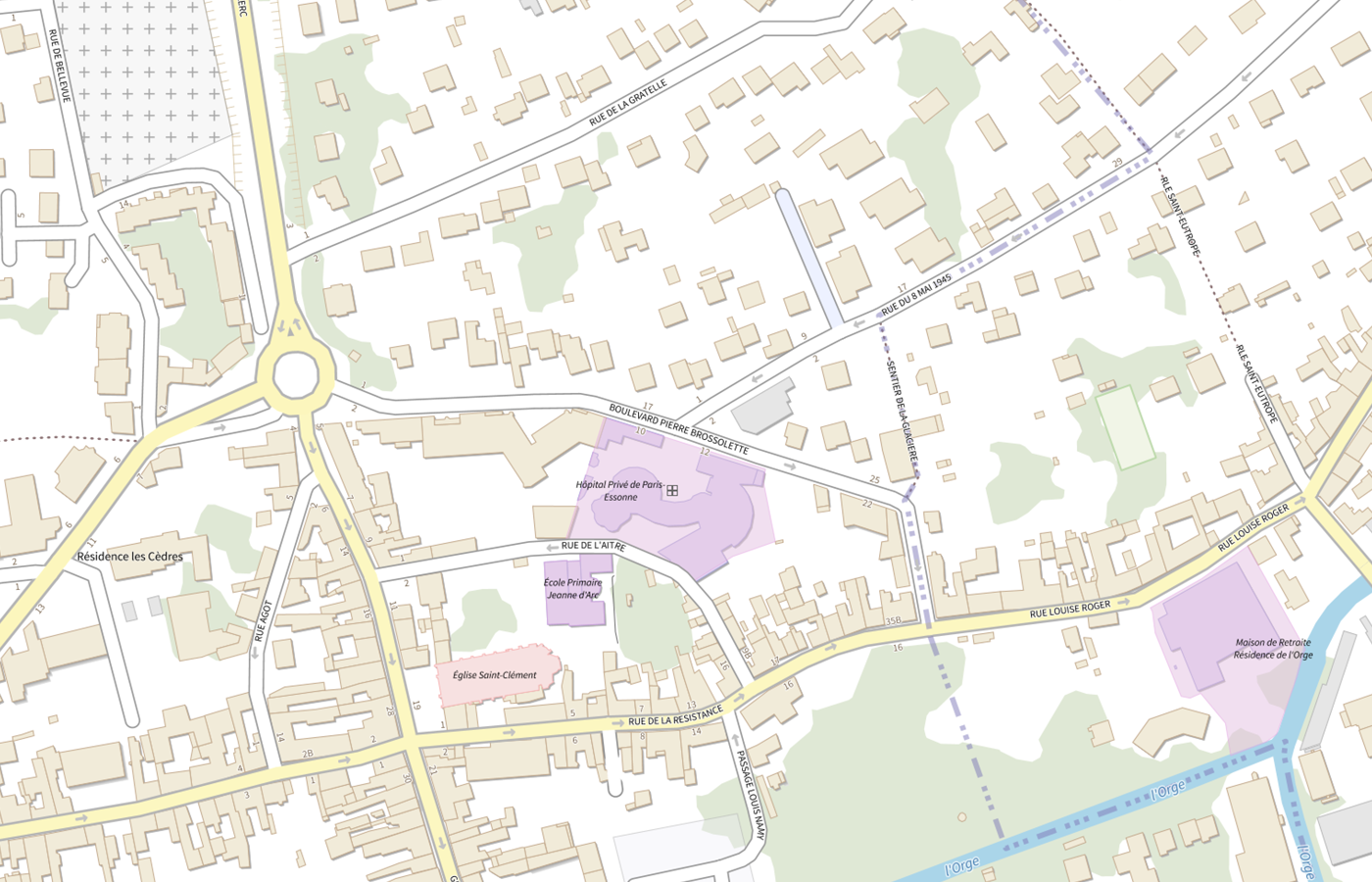 Plan IGN de situation de Irm Imagerie Oxygene O2