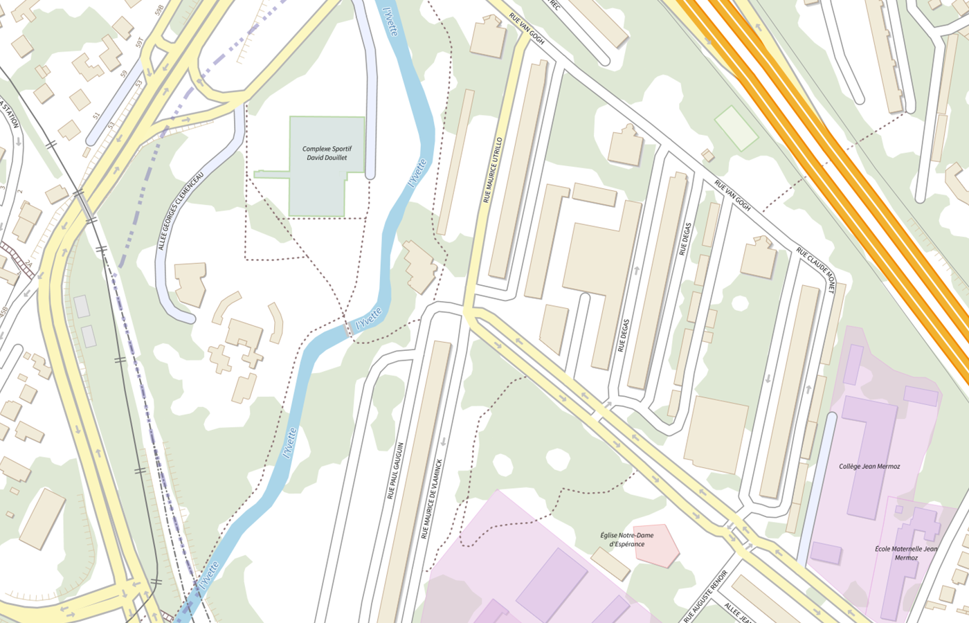 Plan IGN de situation de Sarl Pharmacie Grand Vaux