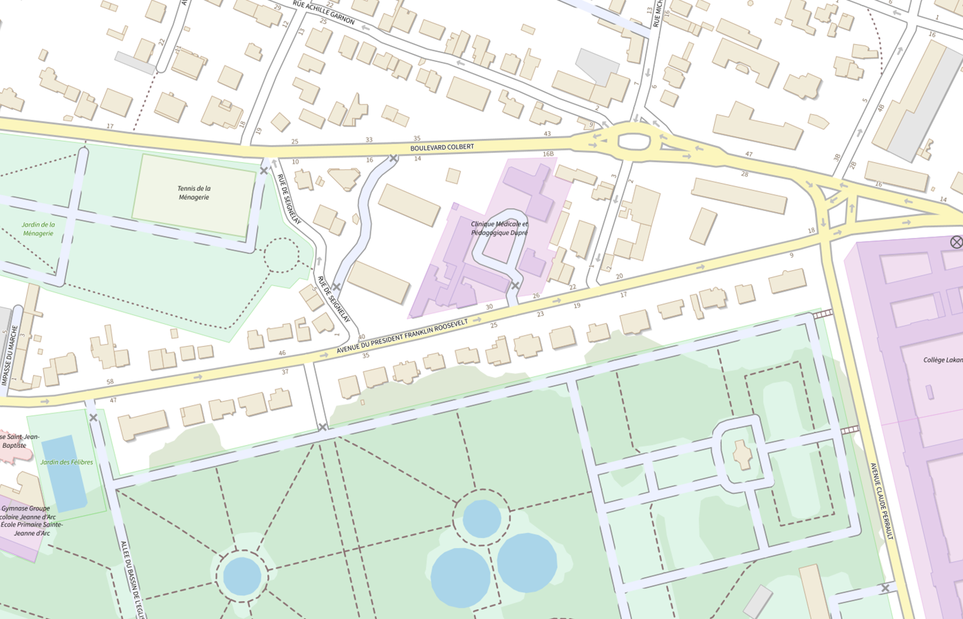 Plan IGN de situation de Clinique Fsef Sceaux