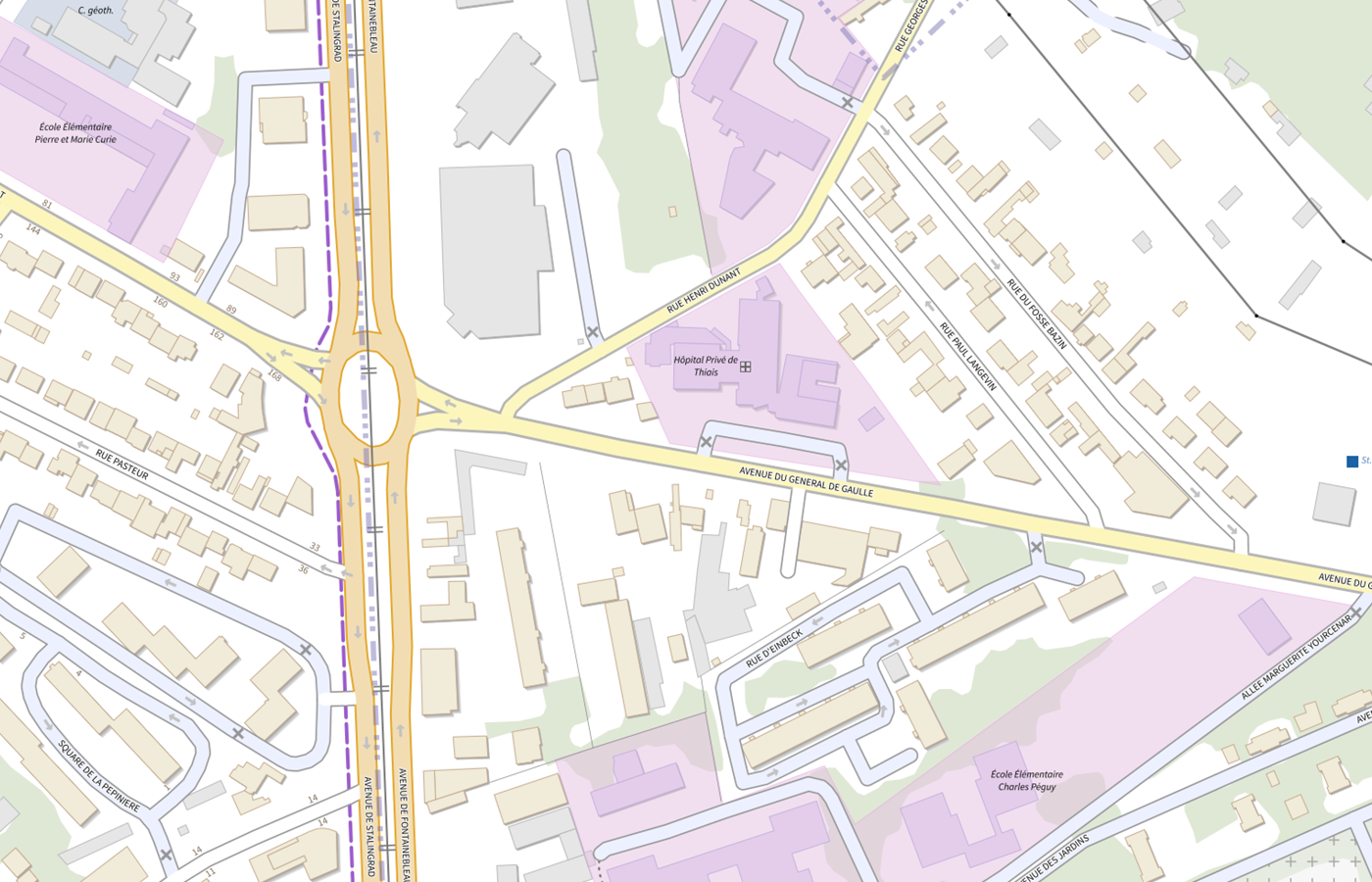 Plan IGN de situation de Clinique du Sud