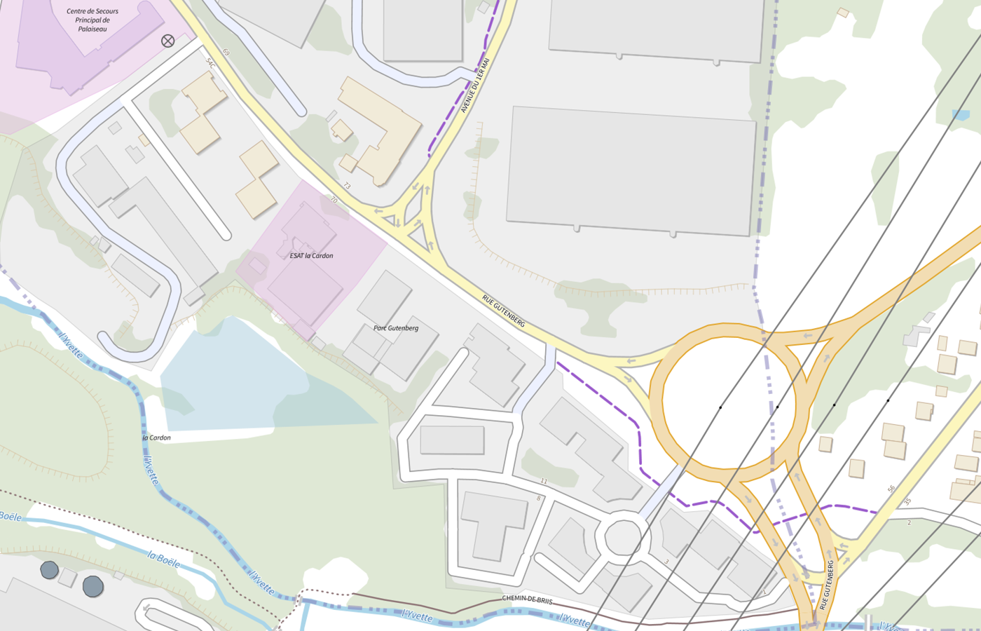 Plan IGN de situation de Essip Crf Palaiseau