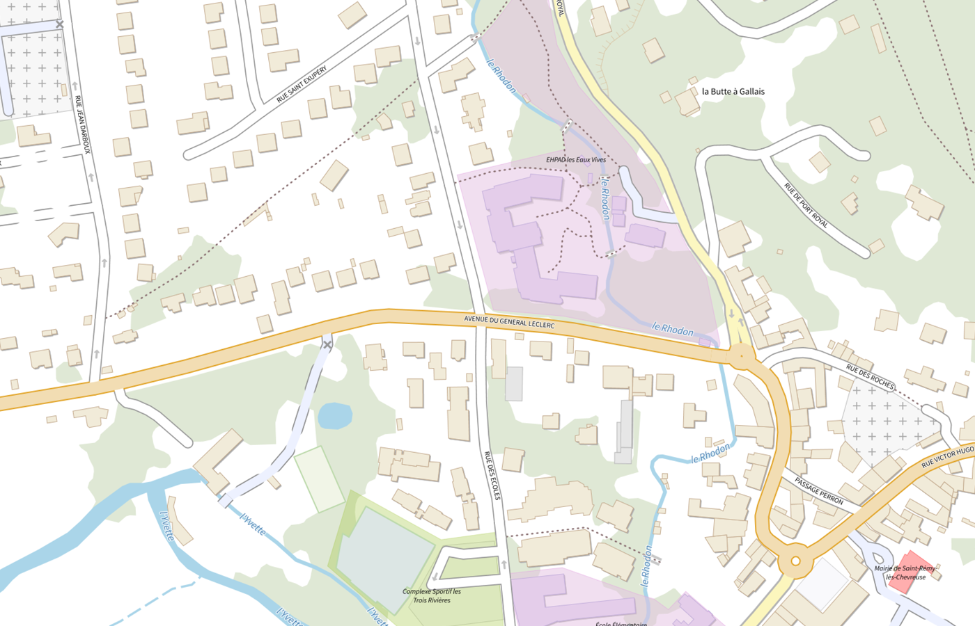 Plan IGN de situation de Maison Repos et Convalescence l Oasis