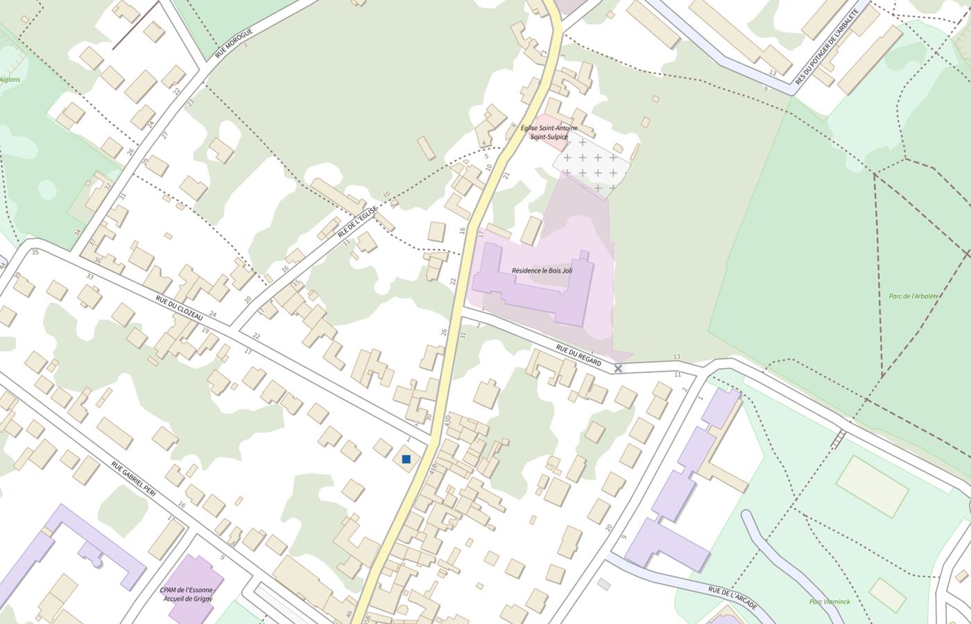 Plan IGN de situation de EHPAD le Bois Joli